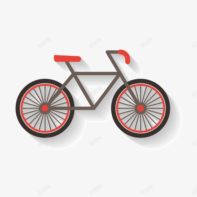 简单红黑自行车模型矢量图ai免抠素材_新图网 https://ixintu.com 模型 矢量图 自行车 自行车矢量 黑红色 黑红色系