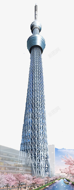 日本电波塔日本东京晴空塔高清图片