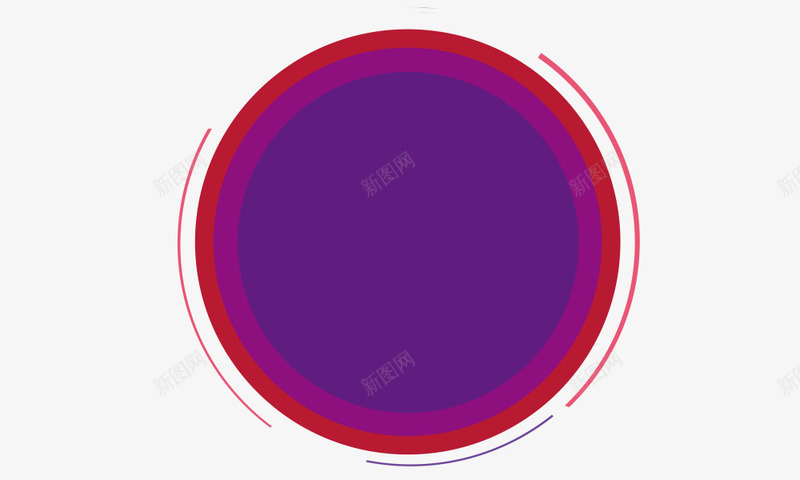 图形png免抠素材_新图网 https://ixintu.com 图形 圆圈 圆盘 紫色背景