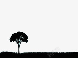 黑白小树黑白美景高清图片