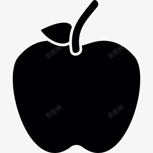 苹果茎叶图标png_新图网 https://ixintu.com 健康 水果 苹果树的果实 食品 饮食