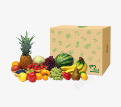 白底水果礼盒水果礼盒和水果高清图片