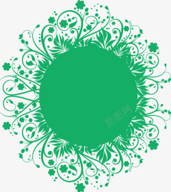 绿色圆圈矢量图素材