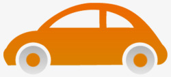 手绘甲壳虫橙色甲壳虫汽车旅游高清图片