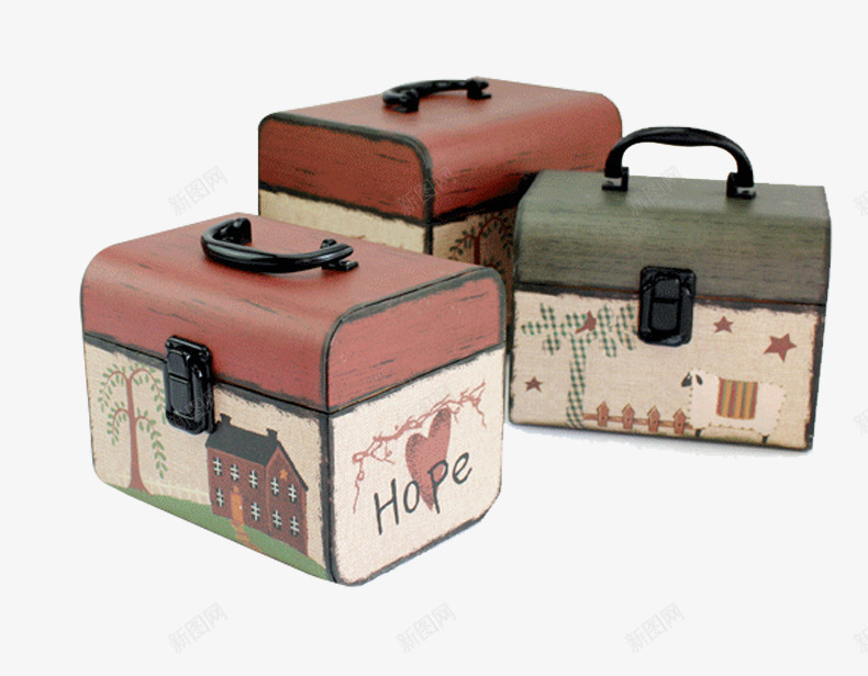 手提箱包装盒png免抠素材_新图网 https://ixintu.com 个性包装盒 包装彩盒 手提箱造型 精美礼盒包装
