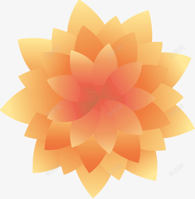 创意荷花橙色花卉形状png免抠素材_新图网 https://ixintu.com 创意 形状 橙色 花卉 荷花