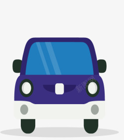 动画图标蓝色卡通小汽车图标高清图片