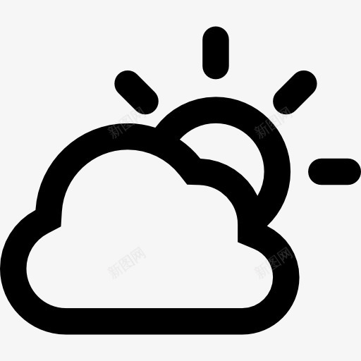 多云天气概述天气接口符号图标png_新图网 https://ixintu.com 云 只是图标 多云 天 天气 天气图标 天空 太阳 概述 界面 风雨气温图