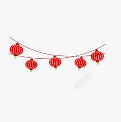 灯笼架中国风节日红色灯笼装饰高清图片