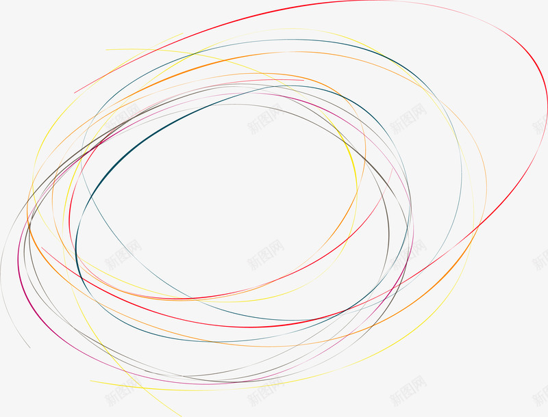 手绘多彩弧线png免抠素材_新图网 https://ixintu.com 唯美 圆圈 多彩 小清新 弧线 手绘 梦幻 简约