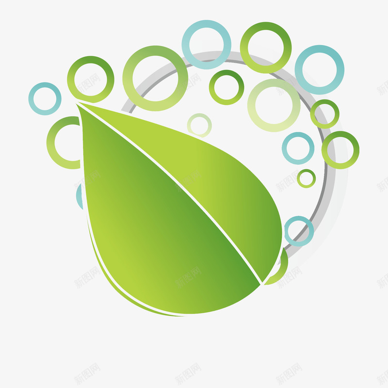 绿叶与天空png免抠素材_新图网 https://ixintu.com 环保 球形 空气 糖画 绿色