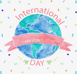 地球健康创意世界卫生日地球背景矢量图高清图片