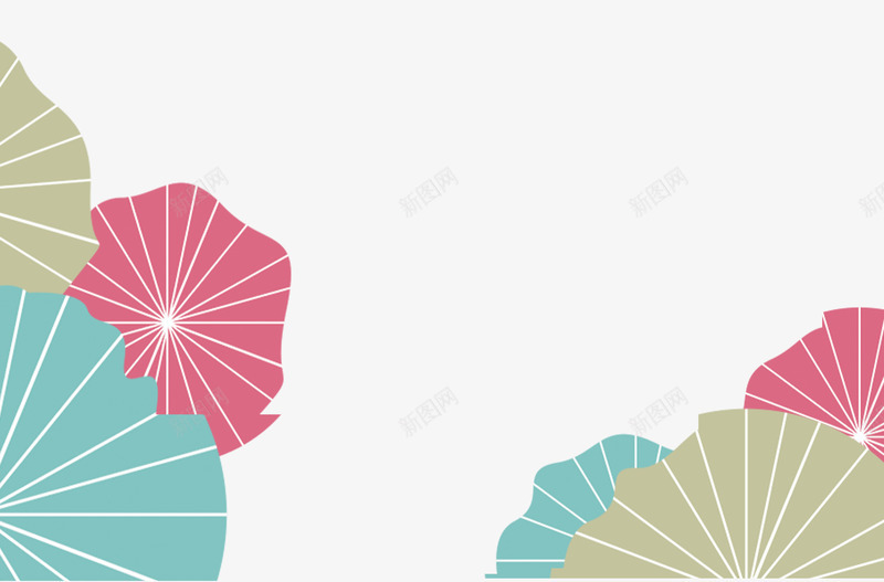 唯美剪贴荷花装饰png免抠素材_新图网 https://ixintu.com 剪贴 唯美 放射 线条 荷花 装饰 透明 高清
