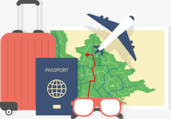 整理行李整理旅游的行李高清图片
