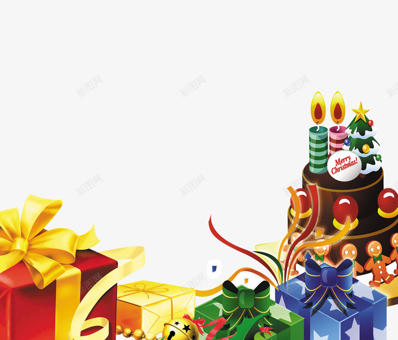 圣诞节礼盒psd免抠素材_新图网 https://ixintu.com PSD礼盒 PSD礼盒素材 圣诞节 圣诞节活动海报 礼物 礼盒 蛋糕