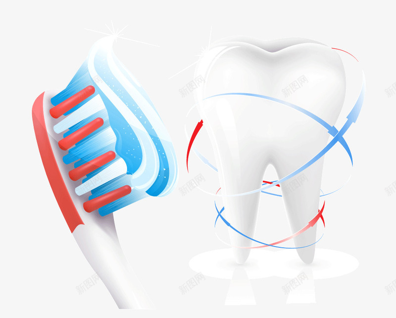 牙刷牙齿健康png免抠素材_新图网 https://ixintu.com 刷牙 清新牙齿 牙刷 牙膏 牙齿 牙齿健康