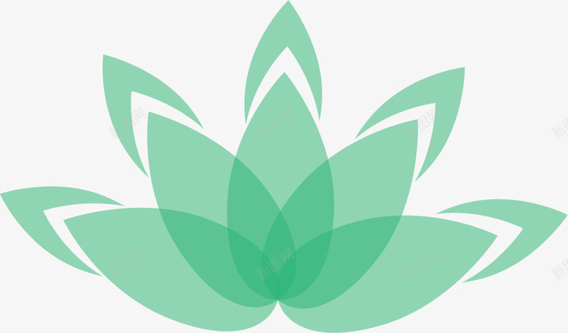 卡通绿色荷花图案png免抠素材_新图网 https://ixintu.com 卡通 图案 绿色 花卉 荷花