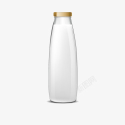 白色瓶装新鲜牛奶高清图片