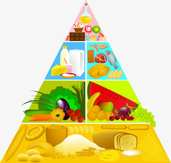 食物金字塔矢量图素材