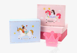 童趣礼盒卡通公主王子包装盒高清图片