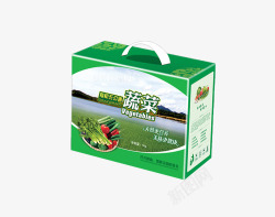 绿色食品包装通用蔬菜礼品盒高清图片