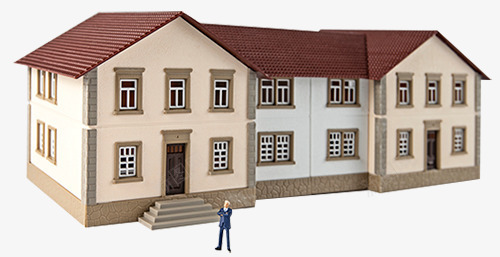 房屋模型png免抠素材_新图网 https://ixintu.com 创意房子广告 地产广告 房子模型