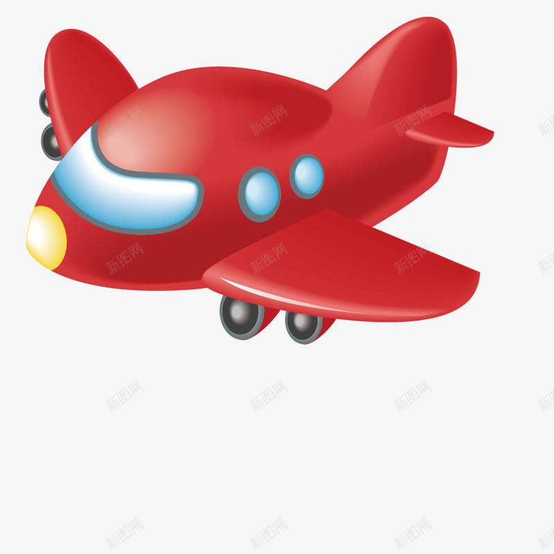 红色飞机png免抠素材_新图网 https://ixintu.com 手绘 模型 航空 飞行器 飞行物