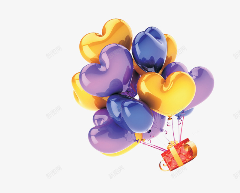 桃形漂浮气球png免抠素材_新图网 https://ixintu.com 彩色 气球 氢气球 海报 礼盒
