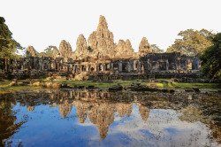 吴哥窟景区著名柬埔寨吴哥窟高清图片