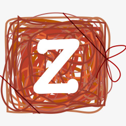 卡通手绘圆圈字母Z素材