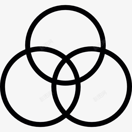 重叠的圆圈图标png_新图网 https://ixintu.com 几何 圆 圆形 形状