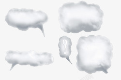 乌云形状对话框素材