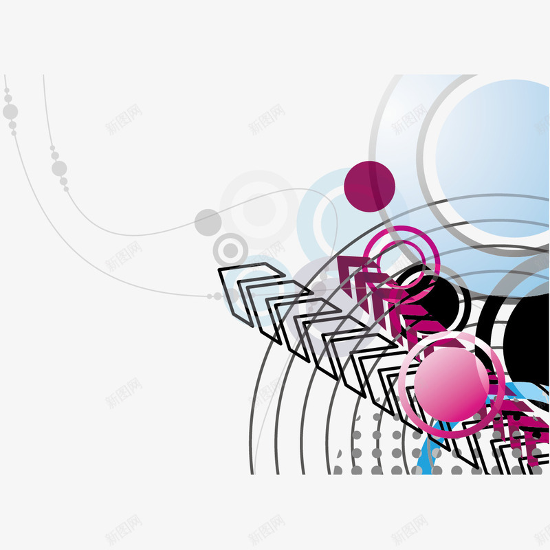 线条圆圈和箭头png免抠素材_新图网 https://ixintu.com 圆圈 点线面 箭头 线条