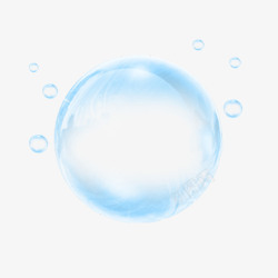 蓝色透明水泡气泡高清图片