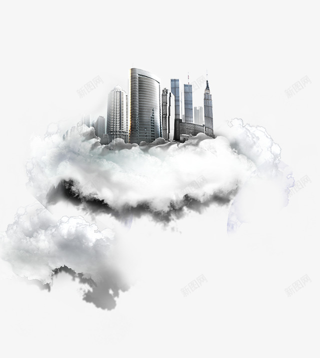 创意天空城市png免抠素材_新图网 https://ixintu.com 云朵 创意天空城市 职场