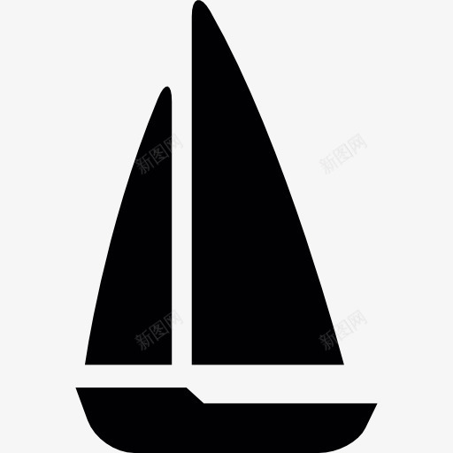 黑色的帆船图标png_新图网 https://ixintu.com 剪影 汽车 船 运输