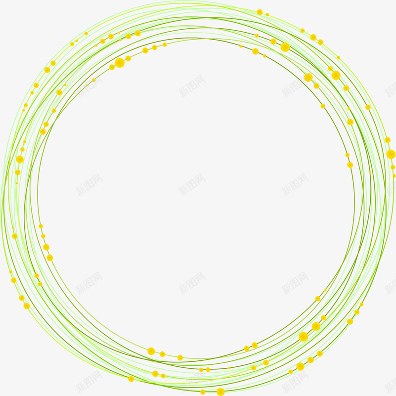 绿色圆圈线条框架png免抠素材_新图网 https://ixintu.com 交织圆环 圆圈圆环 圆环框架 线条圆圈 绿色圆圈 边框纹理
