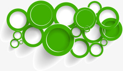 叠加绿色圆圈素材