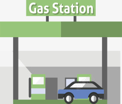 燃气站汽车燃气加油站海报矢量图高清图片