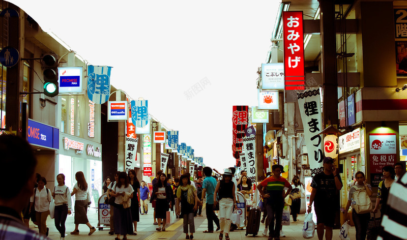 日本夜市psd免抠素材_新图网 https://ixintu.com 夜市 旅行 灯光 美食