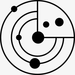 行星科学的图标太阳系模型的小圆圈的行星图标高清图片