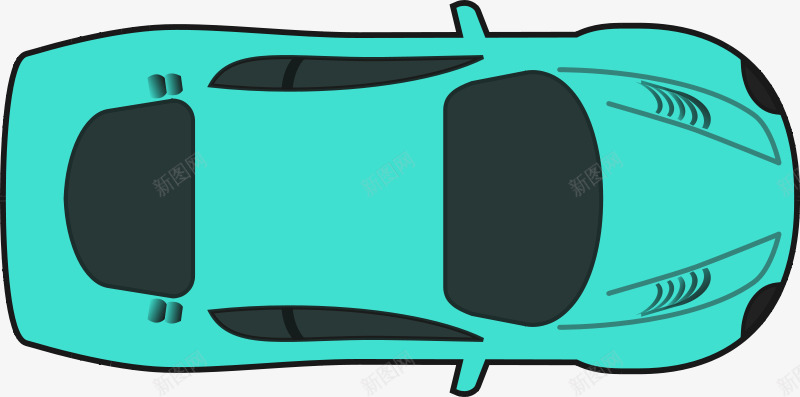 蓝色的车png免抠素材_新图网 https://ixintu.com 俯视图车 蓝色汽车 蓝色车 车