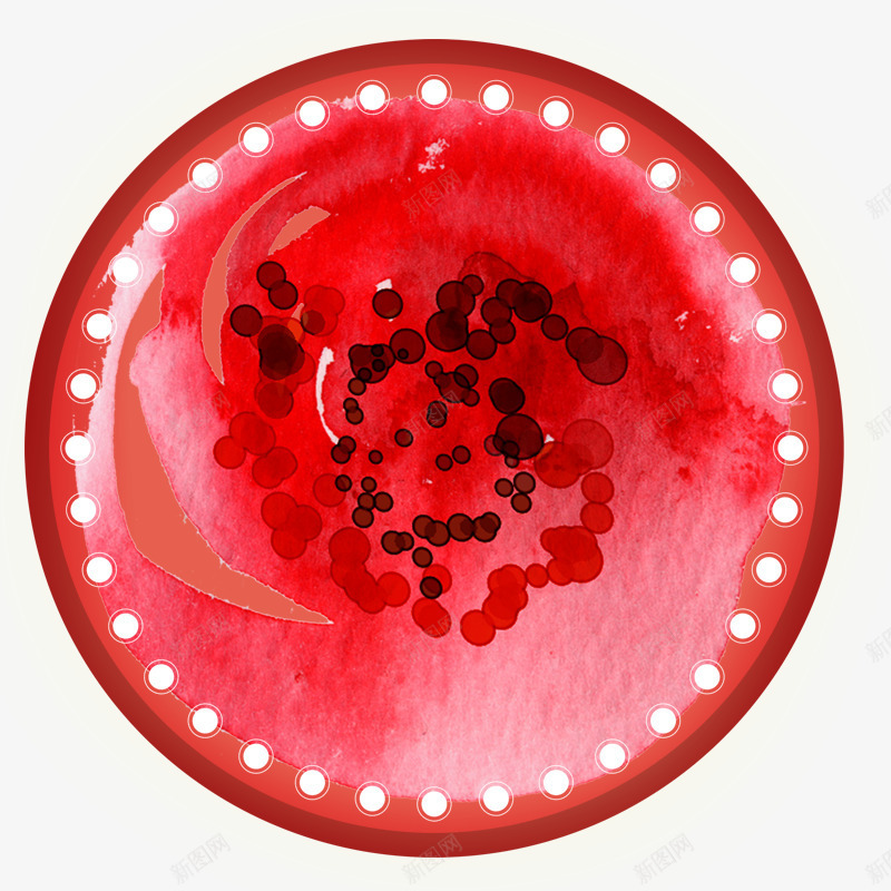 红色圆圈背景png免抠素材_新图网 https://ixintu.com 星点 点缀 素材 红色背景 装饰