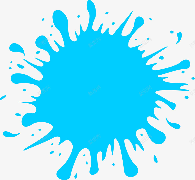 手绘蓝色圆圈水滴png免抠素材_新图网 https://ixintu.com 手绘水滴 抽象 水彩 简约 蓝色圆圈 蓝色水滴