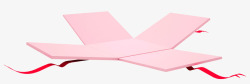 展开的礼盒手绘粉色展开的礼盒高清图片