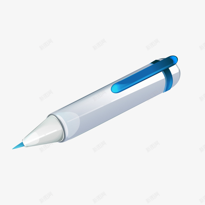 触屏笔模型png免抠素材_新图网 https://ixintu.com 模型 白色 笔形 触屏笔模型