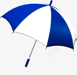 蓝色的太阳伞素材