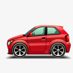 红色玩具汽车卡通红色的玩具汽车矢量图高清图片