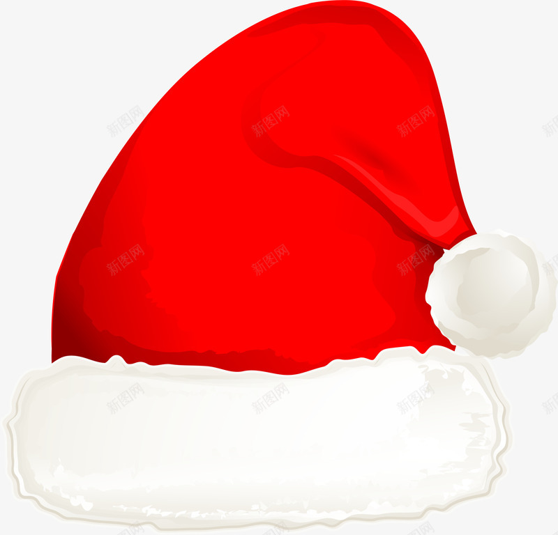 圣诞节红色帽子png免抠素材_新图网 https://ixintu.com 喜庆 圣诞帽 圣诞节帽子 水彩 白色圆圈 红色帽子