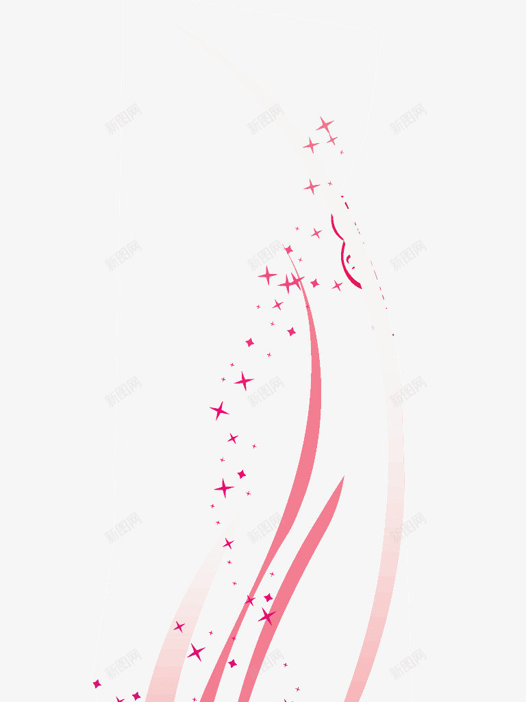 粉色星星礼盒装饰png免抠素材_新图网 https://ixintu.com 星星 礼盒 粉色 装饰